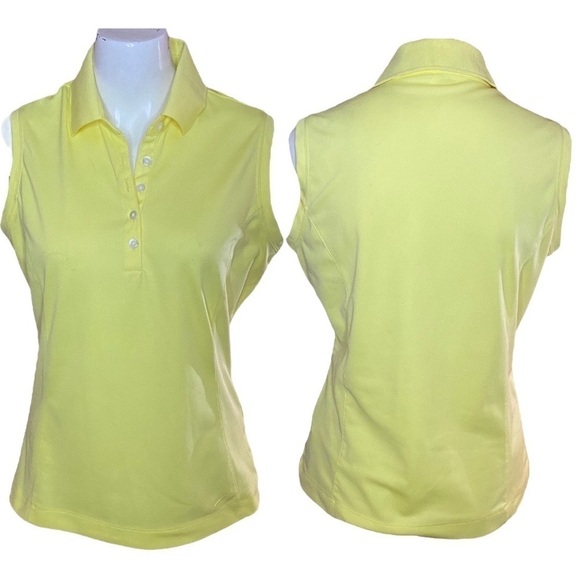 Nike Golf Sleeveless Top in Canary Yellow Size M (8-10) - Picture 1 of 8